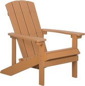 Beliani ADIRONDACK - Chaise de jardin - Couleur bois clair - Bois artificiel