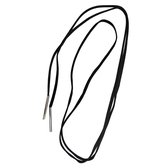 Fako Bijoux® - Choker - Velours - Collier Dentelle - 5mm - 160-170cm - Zwart - Couleur Argent