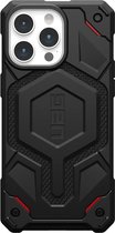 Urban Armor Gear Monarch Pro Geschikt voor Apple iPhone 15 Pro Max | Kevlar® Materiaal | Compatible met MagSafe | Back Cover Hoesje | Zwart