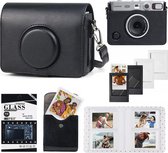Complete Accessoires Set geschikt voor Fujifilm Instax Mini EVO - Camera Tas - Fotolijsten - Screen Protector Glas - Fotoalbum en meer - Zwart
