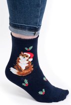 Wrendale kerstsokken - 'Festive Fox' Fox Socks - Sokken Vos