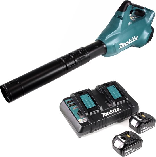 Makita DUB 362 PT accu bladblazer 36V + 2x oplaadbare batterijen 5.0Ah + dubbele lader van Makita — afbeelding 2