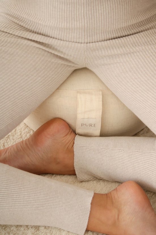 Meditatiekussen eco linnen naturel rond - Pure - Yoga kussen van Pure — afbeelding 4