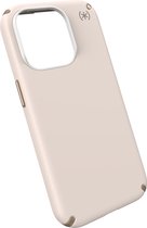 Speck hoesje geschikt voor Apple iPhone 15 Pro - Slank - MagSafe - Ultieme Bescherming - Luxe Soft-touch Afwerking - Valbescherming gecertificeerd tot 4 meter - Microban Antibacterieel - Presidio2 Pro lijn -Beige Geel