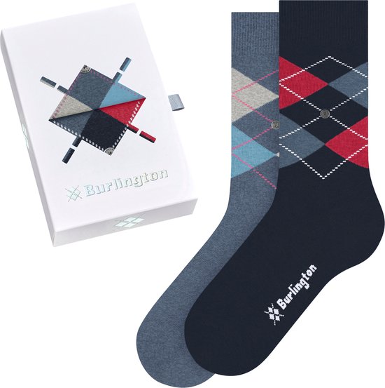 Burlington Basic Gift Box 2-Pack cadeau geschenkset Katoen Multipack Sokken vrouwen veelkleurig - Maat 36-41