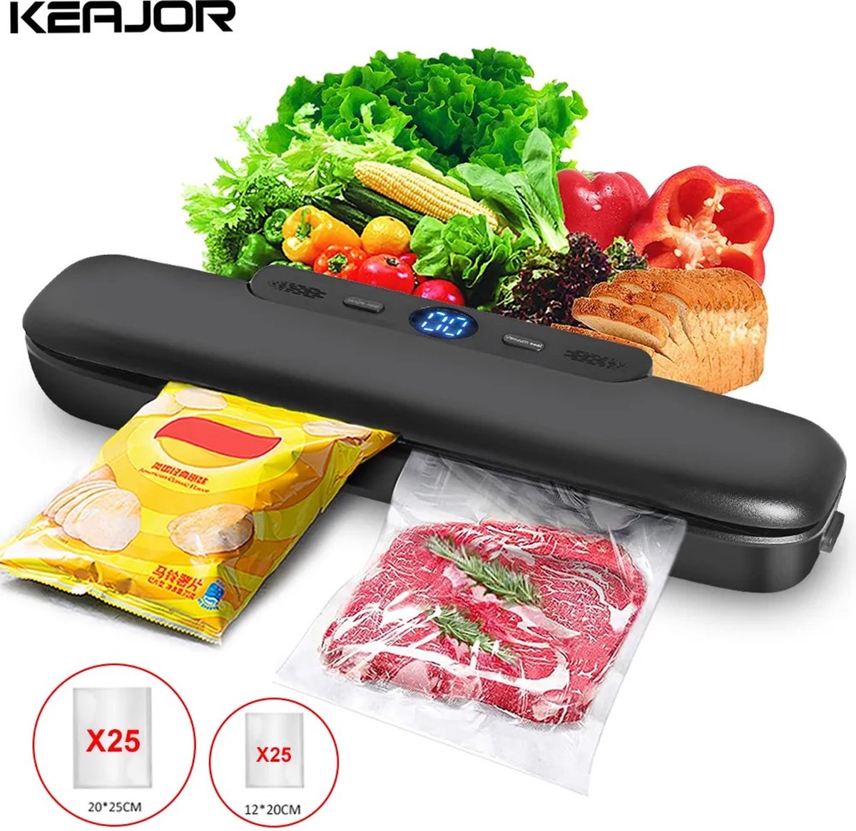 Vacuum Sealer 220V Food Sealer Inclusief 50 Bags bol