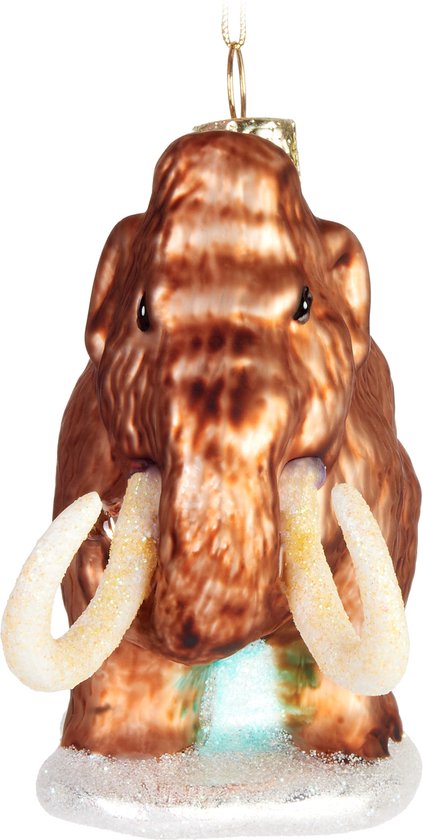 BRUBAKER Boule de Noël en Verres Peinte à la Main - Motif Amusant - Décoration de Sapin de Noël Soufflée à la Main Figurines Pendentif Deco Drôle - Boule de Sapin Noël de Noël Décoration de Noël - Mammoet