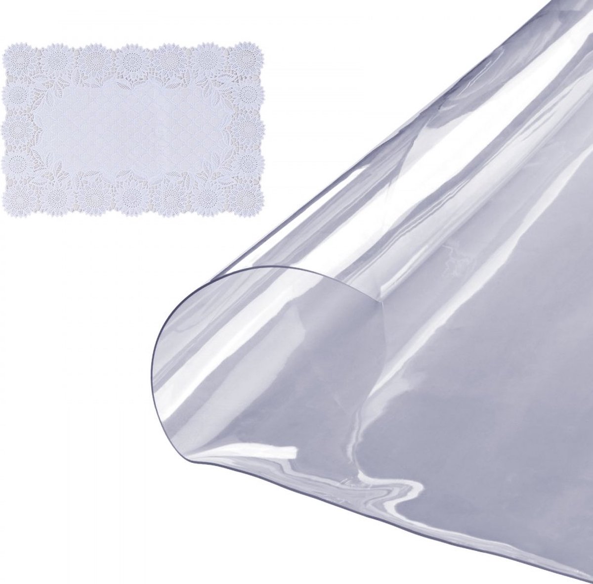 Dakta® tafelfolie tafelbescherming transparant 1,5 mm dikte, φ 1230 mm tafelbeschermingsfolie PVC rond tafelkleed tafelfolie afwasbaar slijtvast hittebestendig waterdicht tafelbeschermingsfolie woonkamer