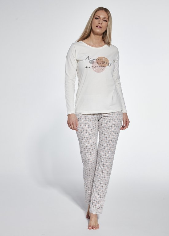 Lovasy Pyjama voor dames, lange korte mouwen, pyjama met knopen, tweedelige loungewear-set met zakken en trekkoord, donkergrijs, S