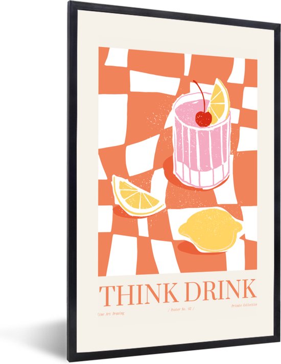 Fotolijst incl. Poster - Cocktail - Zomer - Fruit - Vintage - Boho - Posterlijst