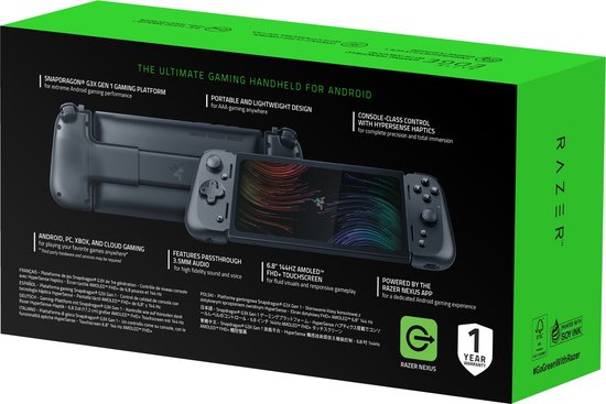 Razer Edge WiFi Gaming Console - Handheld - Android - Kishi V2 Pro