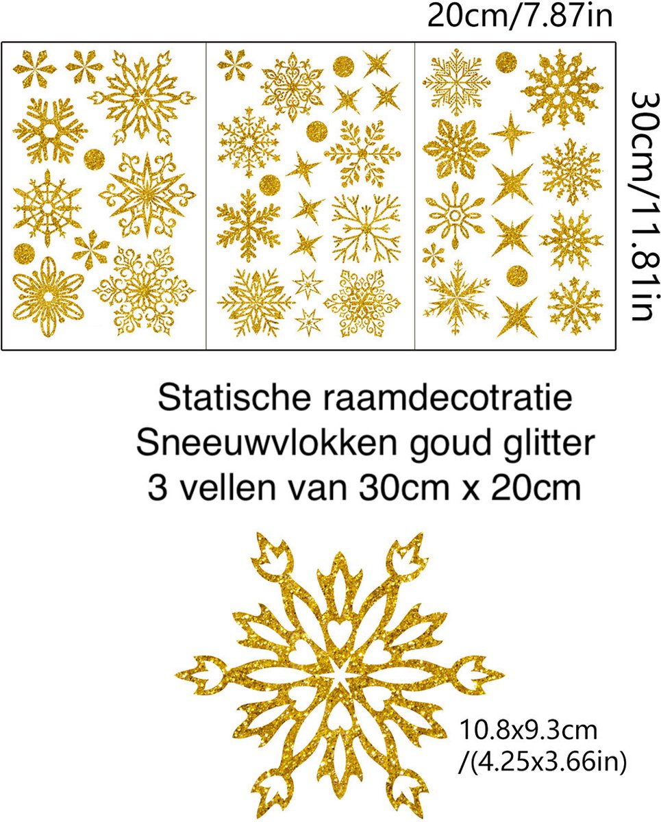 Raamsticker Kerst man met rendier en sneeuwvlokken - Grote variant - Raamdecoratie kerst Kopen? Stickers v.a. 0,49