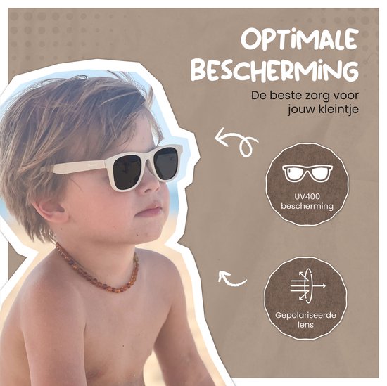 Maesy - kinderzonnebril Lino - 3-6 jaar - flexibel buigbaar - gepolariseerde UV400 bescherming - peuters en kleuters - jongens en meisjes - kinder zonnebril vierkant - licht roze van Maesy — afbeelding 5