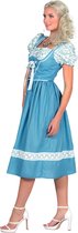 Wilbers & Wilbers - Boeren Tirol & Oktoberfest Kostuum - Nette Knielange Dirndl Hemelsblauw - Vrouw - Blauw - Maat 38 - Bierfeest - Verkleedkleding