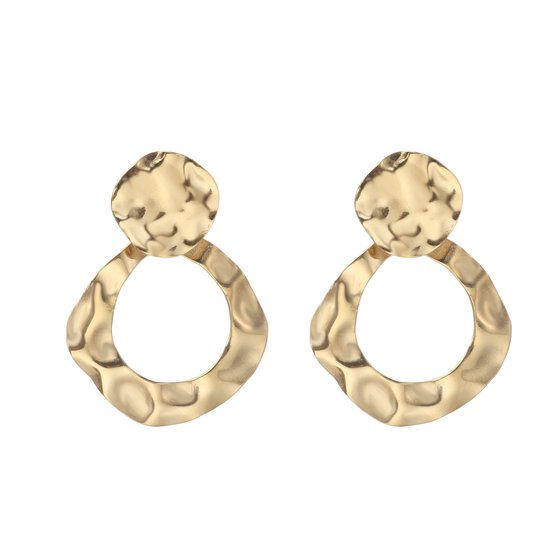 The Jewellery Club - Milou earrings gold - Oorbellen - Dames oorbellen - Stainless steel - Goud - 3 cm
