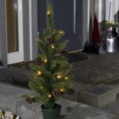 Konstsmide 3781 - Kerstdecoratie - 24 lamps LED kerstboompje - 60cm - 6u en 9u timer - op batterij - voor buiten - warmwit