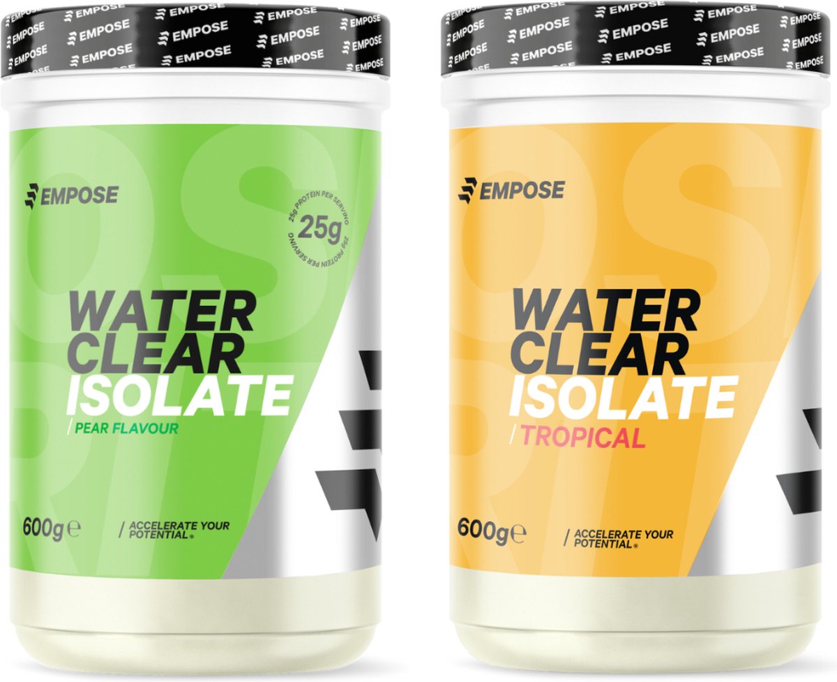 Goedkoopste Empose Nutrition Water Clear Isolate - Eiwit Poeder - Protein Combi-Deal - Pear / Tropical