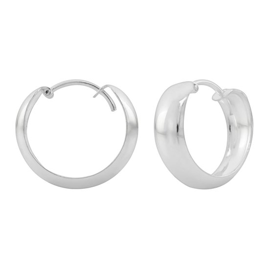 Boucles d'oreilles en argent 925 | Boucles d'oreilles | Boucles d'oreilles en argent, large bande lisse