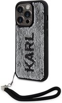 Karl Lagerfeld Reversible Sequins Back Case - Geschikt voor Apple iPhone 13 Pro (6.1") - Zwart