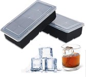 Moule à glaçons grands moules à glaçons-couvercle-lave-vaisselle-certifié LFGB-sans BPA-silicone-porte-glaçons-whisky cocktails-jus-chocolats