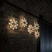 LED Verlichte kerststerverlichting voor buiten - warm wit - 5 kerststerren - 2 meter