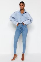 Trendyol TWOSS22JE0560 Volwassenen Vrouwen Jeans Single pack - Blauw - 36