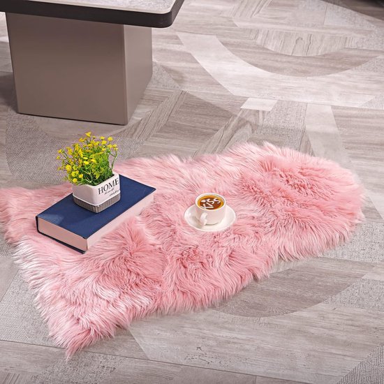 Tapis épais Peau de mouton douce pour salon Tapis en peluche