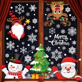 Raamdecoratie Kerstmis zelfklevende raamstickers Kerstmis herbruikbare grote raamstickers Kerstmis herbruikbare kerstdecoratie voor ramen en glazen deuren