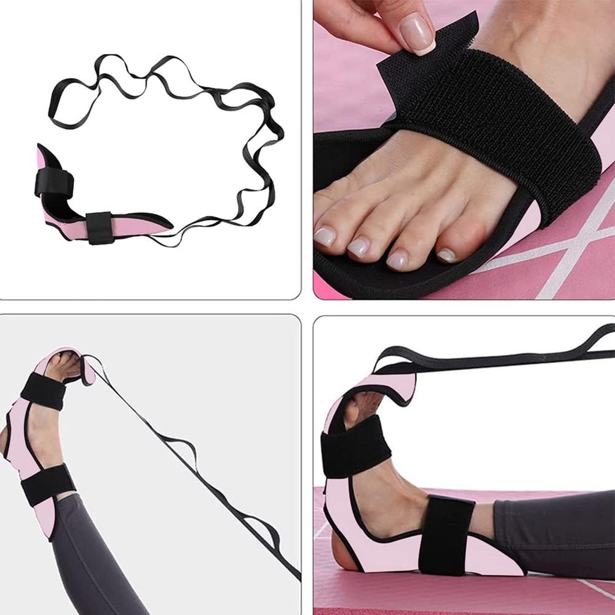 Yoga stretchband, yogariem, stretch band, yogaband, stretchband, gymnastiekband, yogagordel, painless legs band, balansband, yoga, gymnastiekband, voor beentraining, fitness, dans, gymnastiek
