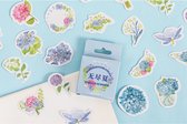Bloemen en Hortensia Stickers - Set van 46 - Planner Agenda Stickers - Scrapbookdecoraties - Bujo Stickers - Geschikt voor Volwassenen en Kinderen