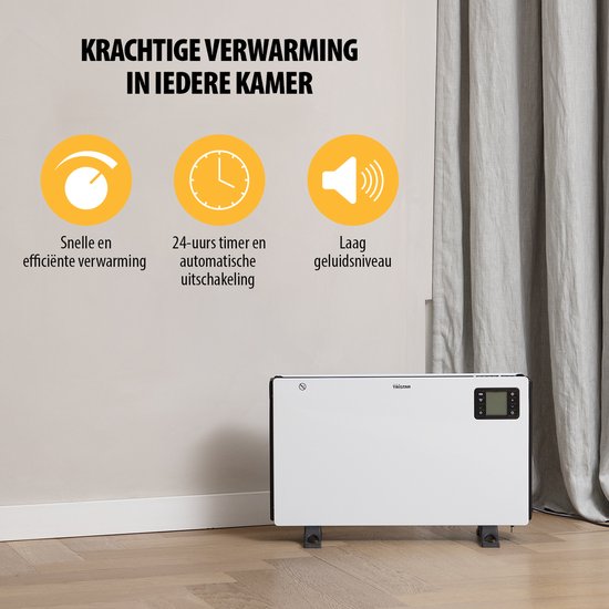 Tristar KA-5819 Convectorkachel met Wi-Fi - 2000W, Turbofunctie, Timer en Vorstvrije Modus - App- en Spraakgestuurd, LCD-Display, Afstandsbediening - Wit
