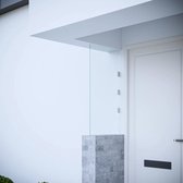 The Living Store Zijpaneel Deurluifel - 50 x 100 cm - Transparant - Gehard glas en aluminium