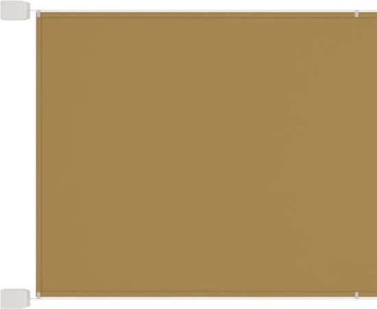 The Living Store Paravent de balcon vertical - 60 x 1000 cm - Beige waterproof et résistant aux UV