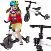 Playos® - Draisienne 3 en 1 - Wit - Réglable - Tricycle - Vélo - Déambulateur - Vélo Enfant - Cadeau - Jouets
