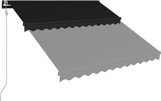 vidaXL Auvent vidaXL avec LED et capteur de vent 600x350 cm Anthracite
