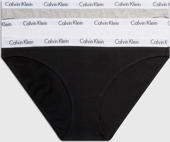 Pack de 3 Bragas Slip Calvin Klein Carousel Black