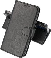 Business Book Case Phone Case - Étui portefeuille - Convient pour iPhone 15 Plus - Zwart