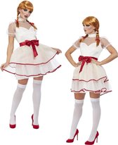 SMIFFY'S - Porseleinen poppen vermomming voor vrouwen - Grijs, Wit - M