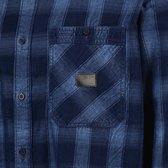 Twinlife Heren Overshirt Corduroy Geweven - Shirt - Comfortabel - Herfst en Winter - Blauw - M