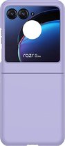 Mobigear Hoesje geschikt voor Motorola Razr 40 Ultra Telefoonhoesje Hardcase | Mobigear Colors Backcover | Razr 40 Ultra Case | Back Cover - Paars