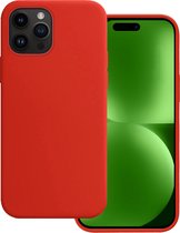 Hoesje Geschikt voor Apple iPhone 15 Pro - Sterk & Shockproof - Hoes Cover - Siliconen Case - Rood