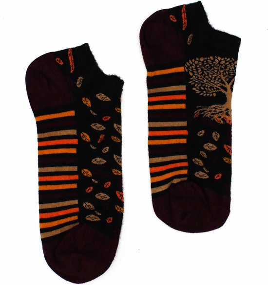 Hop Hare - Bamboe - Enkelsokken - Sneakersokken - Vrolijke Sokken - Tree of life - Happy Socks - Unisex - maat 36-40