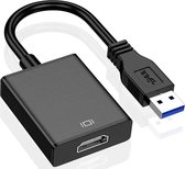 Video Converter - USB 3.0 A Male naar HDMI - Video Adapter - 1080P HD - Externe videokaart - 0.20m - Zwart