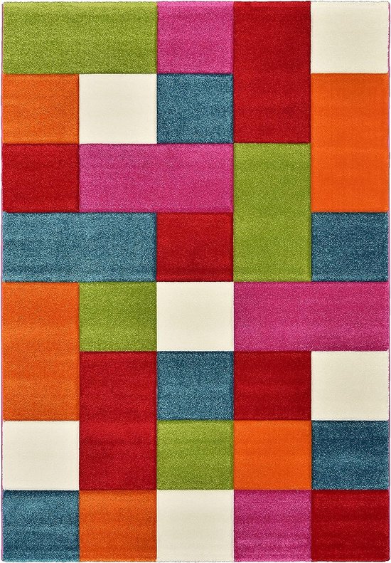 Tapis Enfant - THE CARPET - Lou - 3D Football - Noir-Crème - 120 cm