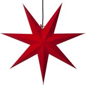 Star Trading Poinsettia Rozen vanStar Trading, 3D papieren ster Kerstmis in rood, decoratieve ster om op te hangen met kabel, E14 fitting, Ø: 100 cm