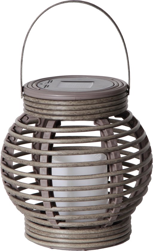 LED-zonnelantaarn Pure, zwart, USB, metaal, hoogte 42 cm