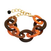 Les Cordes - KAFI (AB) - Armband - Meerkleurig - Oranje - Hars - Juwelen - Sieraden - Dames
