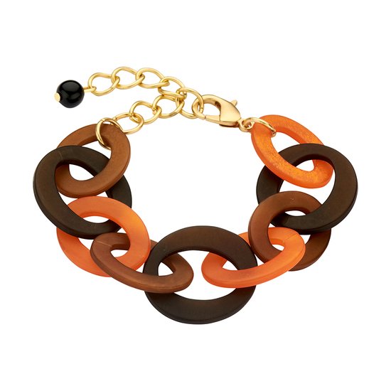 Les Cordes - KAFI (AB) - Armband - Meerkleurig - Oranje - Hars - Juwelen - Sieraden - Dames