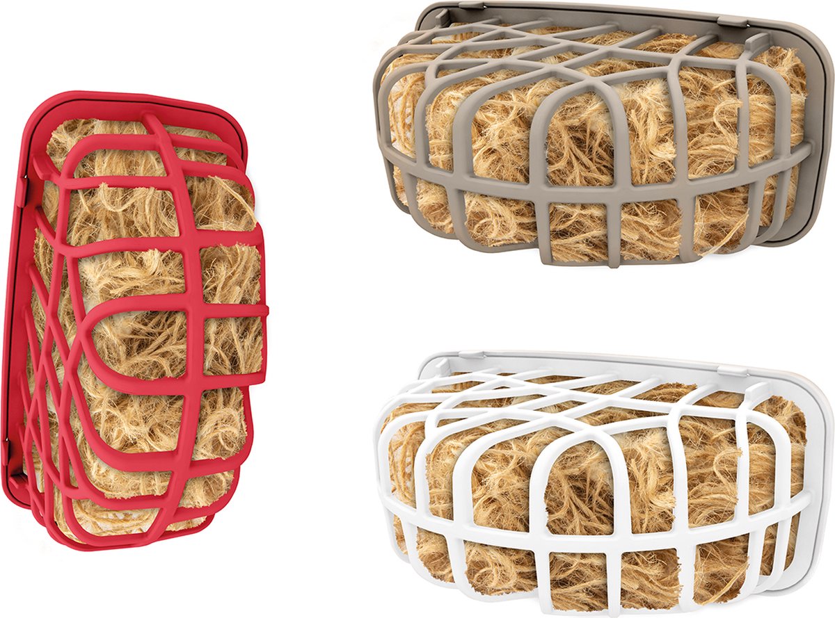 Nestmateriaal vogels in kunststof houder 7,5 cm – zacht nestmateriaal voor kanaries, tropische en Europese vinken - Afbeelding 2