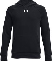 Under Armour UA Rival Fleece Hoodie Jongens Sporttrui - Zwart - Maat YMD